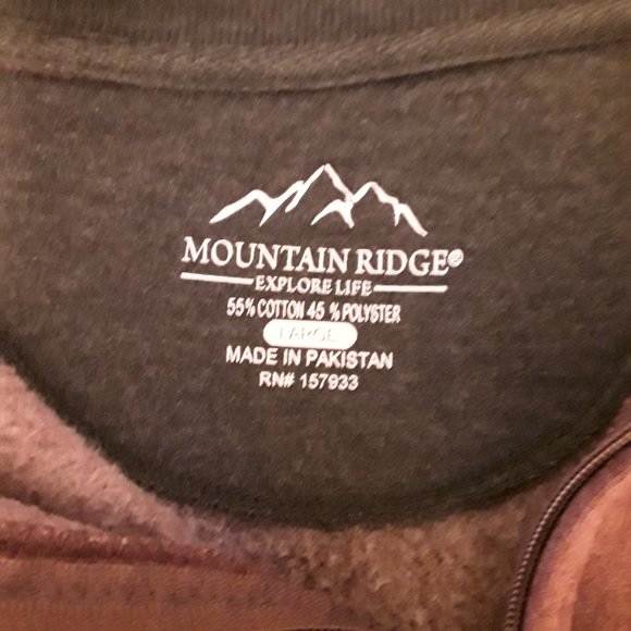 Mountain Ridge Mens 1/4 Zip Pullover sweatshirt AL maroon never worn - Picture 9 of 9
